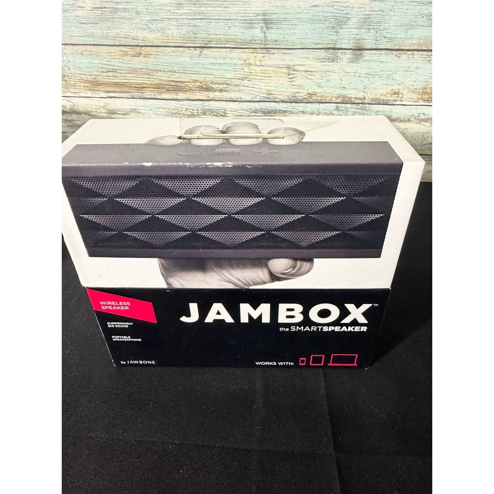 Jawbone Jambox Wireless SmartSpeaker OS Black Excellent Portable Bluetooth JBE
